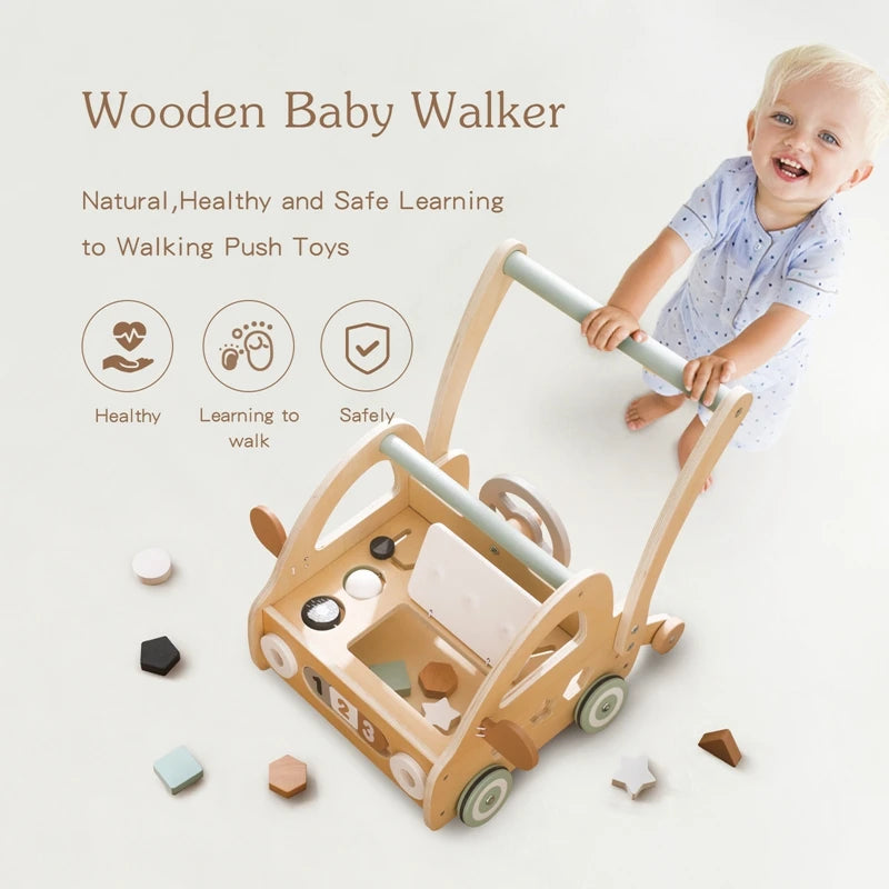 Wooden Baby Learning Walker